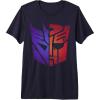 imageTransformers Decepticon Autobot Distressed Split Logo Premium Triblend TShirtNavy Blue