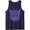 imageTransformers Decepticons Purple Icon Filled Logo Tank TopNavy Blue
