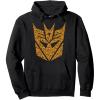 imageTransformers Halloween Decepticon Pumpkin Filled Mask Pullover HoodieBlack