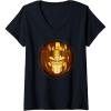imageTransformers Halloween Optimus Prime Pumpkin VNeck TShirtBlack