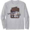 imageTransformers Megatron Decepticon Leader Retro Logo Long Sleeve TShirtHeather Grey