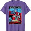 imageTransformers Optimus Prime Join The Autobots Retro Poster TShirt SmallPurple Heather
