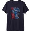 imageTransformers Optimus Prime Running Doodle Premium TriBlend TShirtNavy Blue