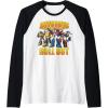 imageTransformers Retro Autobots Roll Out Group Shot Raglan Baseball TeeBlackWhite