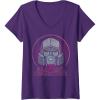 imageWomens Transformers All Hail Megatron Retro Portrait Logo VNeck TShirtPurple