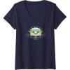 imageWomens Transformers Bumblebee Car Line Art VNeck TShirtNavy Blue