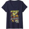 imageWomens Transformers Bumblebee Vintage Metalfest Rock N Roll Tour VNeck TShirtNavy Blue