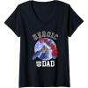 imageWomens Transformers Fathers Day Optimus Prime Heroic Dad Vintage VNeck TShirtBlack