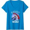 imageWomens Transformers Fathers Day Optimus Prime Heroic Dad Vintage VNeck TShirtSapphire Blue