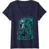 imageWomens Transformers War for Cybertron Optimus Prime Portrait VNeck TShirtNavy Blue
