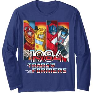 imageTransformers 1984 Vintage Autobots Panels Long Sleeve TShirtNavy Blue