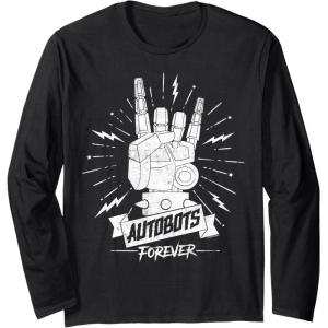 imageTransformers Autobots Forever Rock On Retro Rock Poster Long Sleeve TShirtBlack