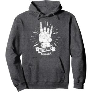 imageTransformers Autobots Forever Rock On Retro Rock Poster Pullover HoodieDark Heather Grey