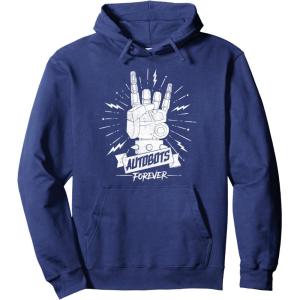 imageTransformers Autobots Forever Rock On Retro Rock Poster Pullover HoodieNavy Blue