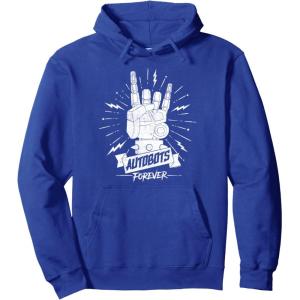 imageTransformers Autobots Forever Rock On Retro Rock Poster Pullover HoodieRoyal Blue