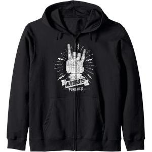 imageTransformers Autobots Forever Rock On Retro Rock Poster Zip HoodieBlack