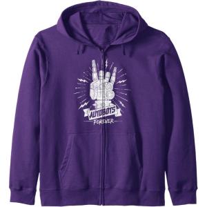 imageTransformers Autobots Forever Rock On Retro Rock Poster Zip HoodiePurple