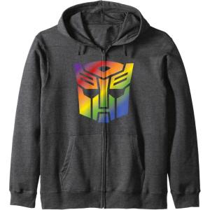 imageTransformers Autobots Pride Logo Zip HoodieDark Heather Grey