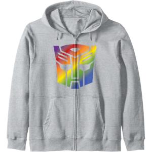 imageTransformers Autobots Pride Logo Zip HoodieHeather Grey