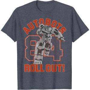 imageTransformers Autobots Roll Out 84 Vintage Collegiate TShirtHeather Blue
