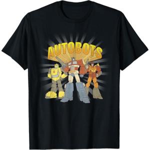 imageTransformers Autobots Trio Retro Cartoon Group Shot TShirtBlack