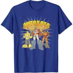 imageTransformers Autobots Trio Retro Cartoon Group Shot TShirtRoyal Blue