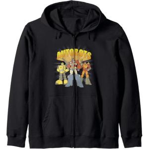 imageTransformers Autobots Trio Retro Cartoon Group Shot Zip HoodieBlack