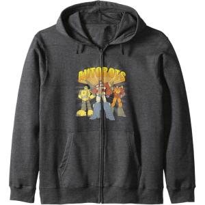 imageTransformers Autobots Trio Retro Cartoon Group Shot Zip HoodieDark Heather Grey
