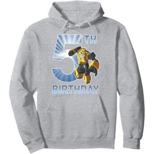 imageTransformers Bumblebee 5th Birthday Vintage Pullover HoodieHeather Grey