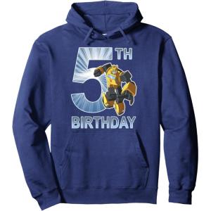 imageTransformers Bumblebee 5th Birthday Vintage Pullover HoodieNavy Blue