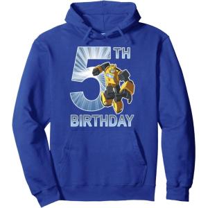 imageTransformers Bumblebee 5th Birthday Vintage Pullover HoodieRoyal Blue