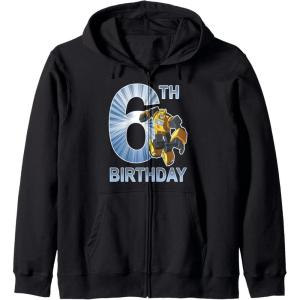 imageTransformers Bumblebee 6th Birthday Vintage Zip HoodieBlack