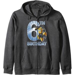 imageTransformers Bumblebee 6th Birthday Vintage Zip HoodieDark Heather Grey