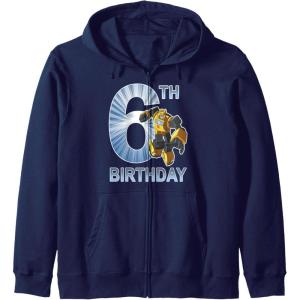 imageTransformers Bumblebee 6th Birthday Vintage Zip HoodieNavy Blue