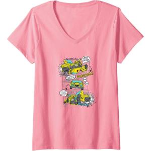 imageTransformers Bumblebee Action Comic Strip VNeck TShirtPink
