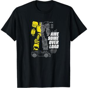 imageTransformers Bumblebee Awesome Overload Split TShirtBlack