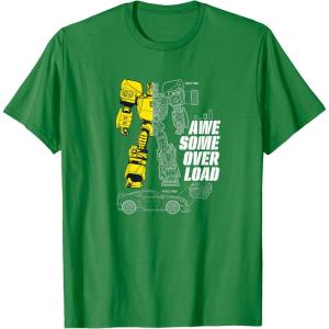 imageTransformers Bumblebee Awesome Overload Split TShirtKelly Green