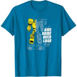imageTransformers Bumblebee Awesome Overload Split TShirtSapphire Blue
