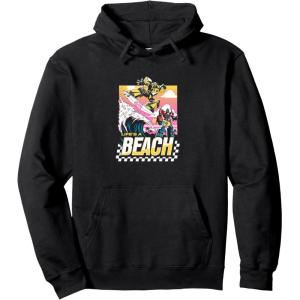 imageTransformers Bumblebee Surfing Lifes A Beach Portrait Pullover HoodieBlack