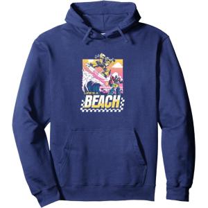 imageTransformers Bumblebee Surfing Lifes A Beach Portrait Pullover HoodieNavy Blue