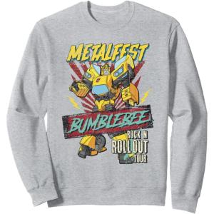 imageTransformers Bumblebee Vintage Metalfest Rock N Roll Tour SweatshirtHeather Grey