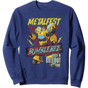 imageTransformers Bumblebee Vintage Metalfest Rock N Roll Tour SweatshirtNavy Blue