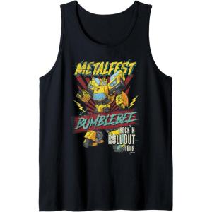 imageTransformers Bumblebee Vintage Metalfest Rock N Roll Tour Tank TopBlack