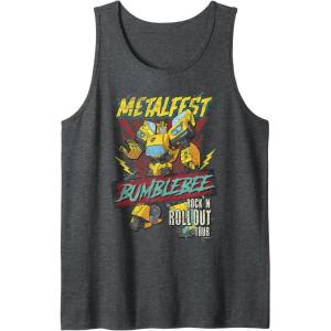 imageTransformers Bumblebee Vintage Metalfest Rock N Roll Tour Tank TopDark Heather Grey