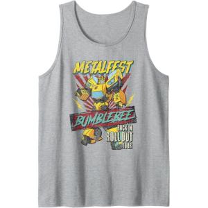 imageTransformers Bumblebee Vintage Metalfest Rock N Roll Tour Tank TopHeather Grey