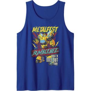 imageTransformers Bumblebee Vintage Metalfest Rock N Roll Tour Tank TopRoyal Blue