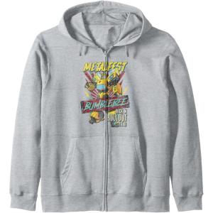 imageTransformers Bumblebee Vintage Metalfest Rock N Roll Tour Zip HoodieHeather Grey