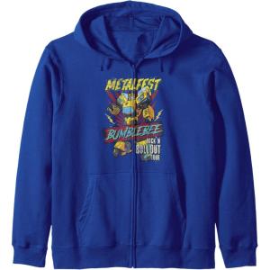 imageTransformers Bumblebee Vintage Metalfest Rock N Roll Tour Zip HoodieRoyal Blue