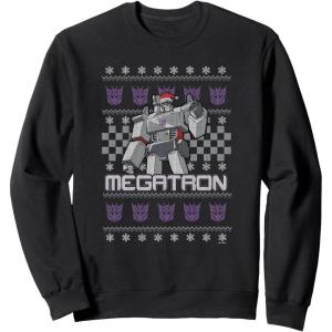 imageTransformers Christmas Megatron Ugly Sweater SweatshirtBlack
