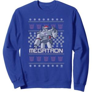 imageTransformers Christmas Megatron Ugly Sweater SweatshirtRoyal Blue
